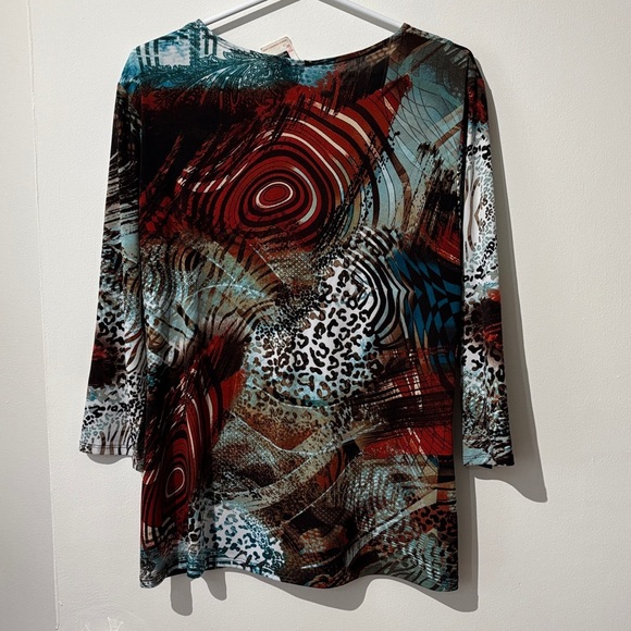 ✨Frank Lyman Design Vintage (16) Multicolor Abstract Top - Picture 6 of 6
